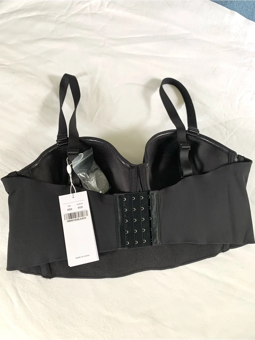 HSIA Longline Strapless Bra Black 40D